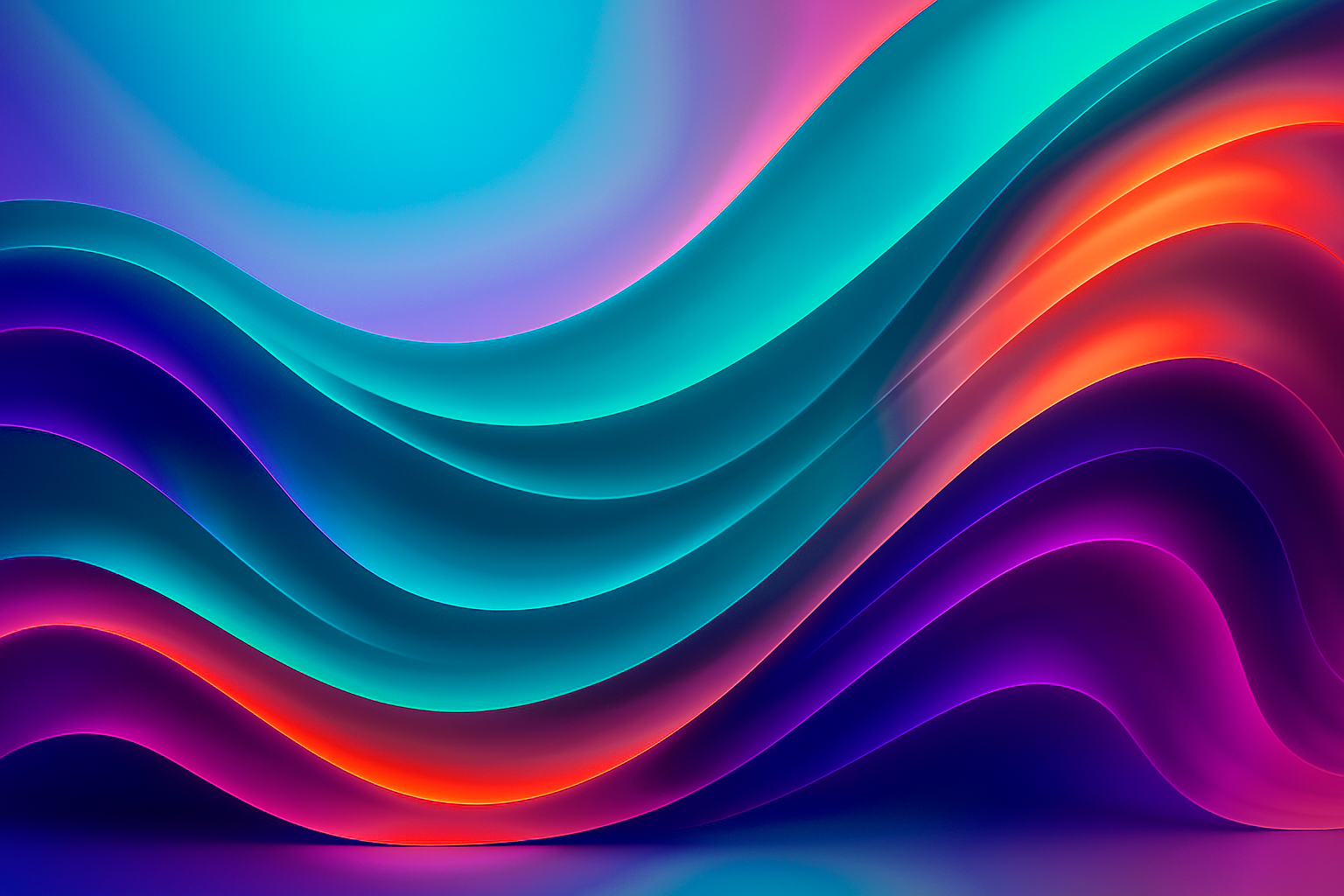 Futuristic abstract fluid wave design showcasing vibrant blue, purple, and pink neon colors, emphasizing innovation and technology. Perfect for tech careers, digital transformation, and ICT industry visuals.