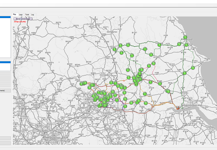 Microlise fleet management software with route tracking and real-time vehicle monitoring.