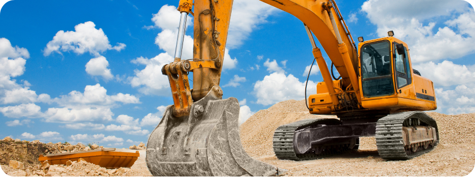 digger on construction site