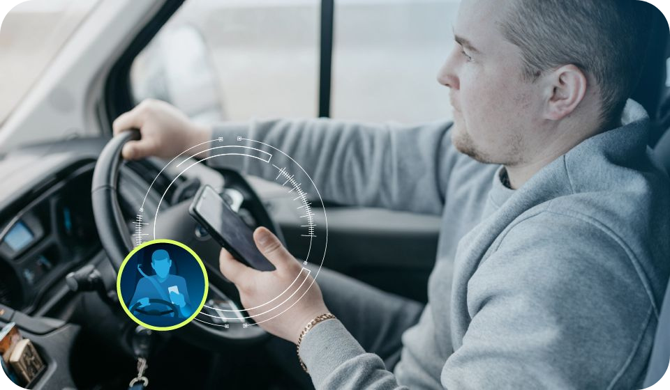 distracted driver using phone