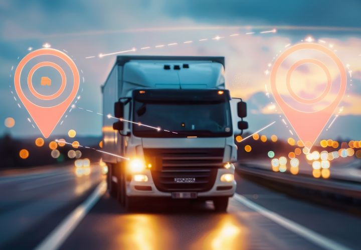 vehicle tracking system used on a lorry