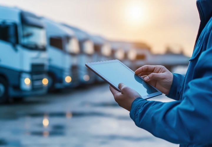 fleet manager using tablet