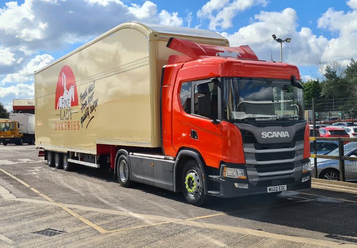 fine lady bakeries lorry