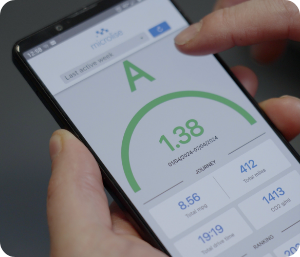 Real-time fleet management software displayed on smartphone screen, showcasing vehicle tracking, GPS data, and analytics for logistics optimisation.