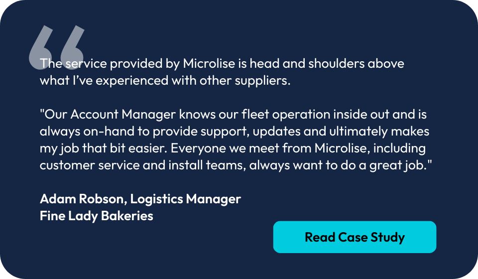 Microlise telematics technology supporting fleet management and logistics optimisation for better operational efficiency.