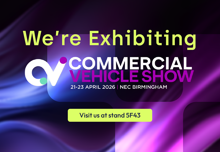 Microlise booth at the Commercial Vehicle Show 2026, NEC Birmingham, showcasing innovative fleet management solutions.