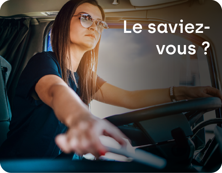 Woman driving a commercial vehicle, highlighting fleet management technology and compliance solutions by Microlise.